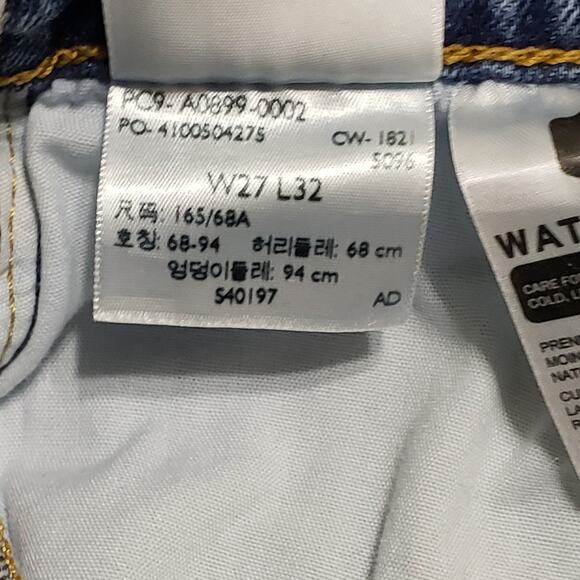 Levi's 70s High Flare Jeans Medium Blue Denim Womens Sz 27x32 Retro Casual - Picture 9 of 14